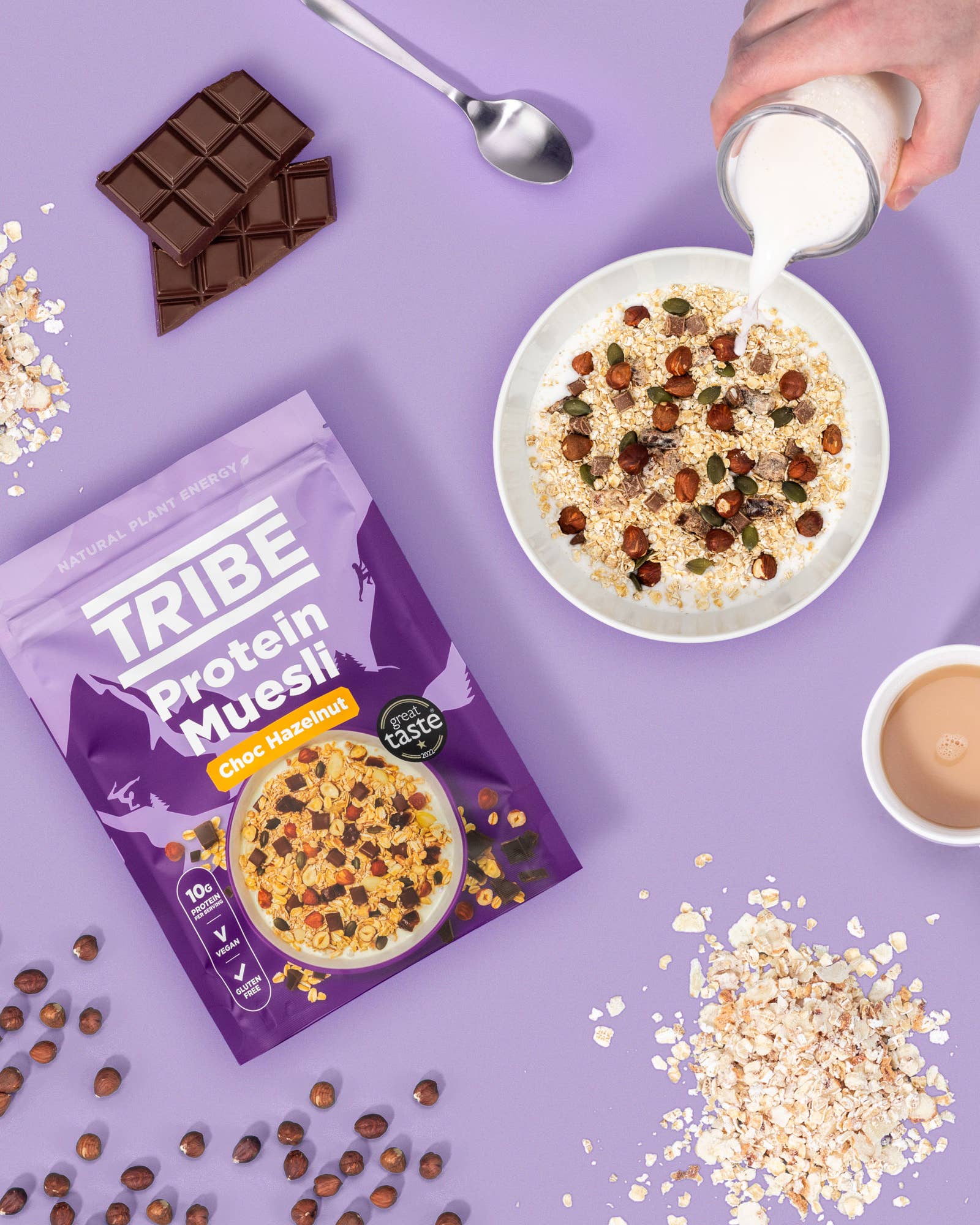 TRIBE – wholesale Breakfast cereal – Protein Muesli - Choc Hazelnut (400g)1