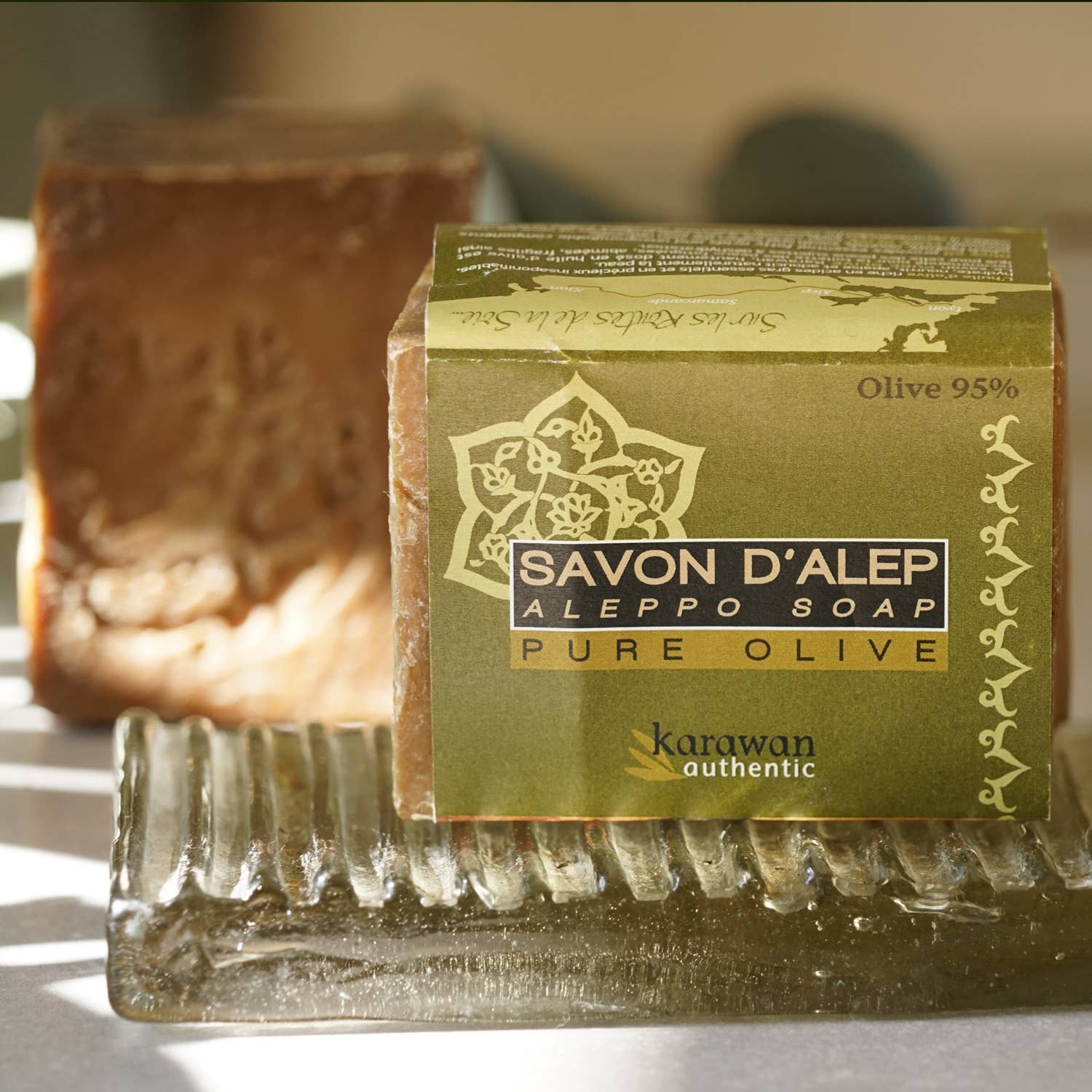 Karawan Authentic - Wholesale Bar Soap - PURE OLIVE ALEPPO SOAP 95% - IN A STRIP - 200G2
