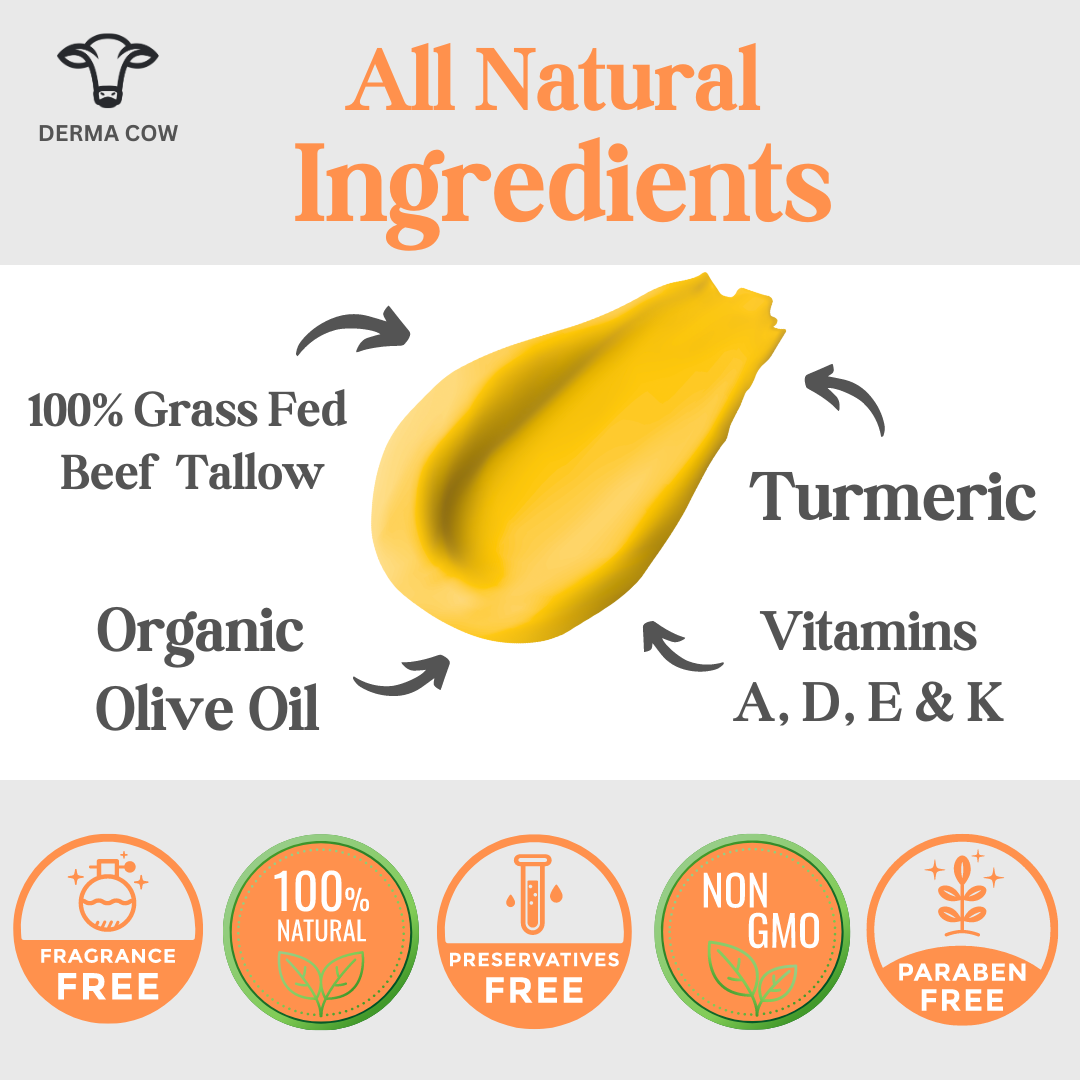 Derma Cow - Vendita all'ingrosso Crema/lozione corpo - Crema di Suif Montato alla Curcuma per Viso e Corpo2