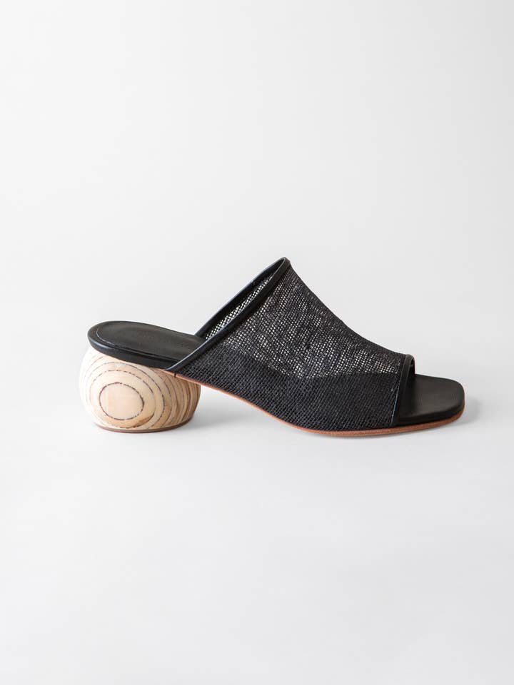 Milla Mule Sandal Coal Jute for wholesale by Fortress