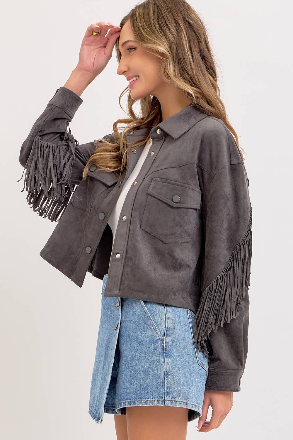 Sweet Lovely by Jen – Großhandel Hemdjacke/Shacket – Damen – Western-inspirierte Wildleder-Shacket45