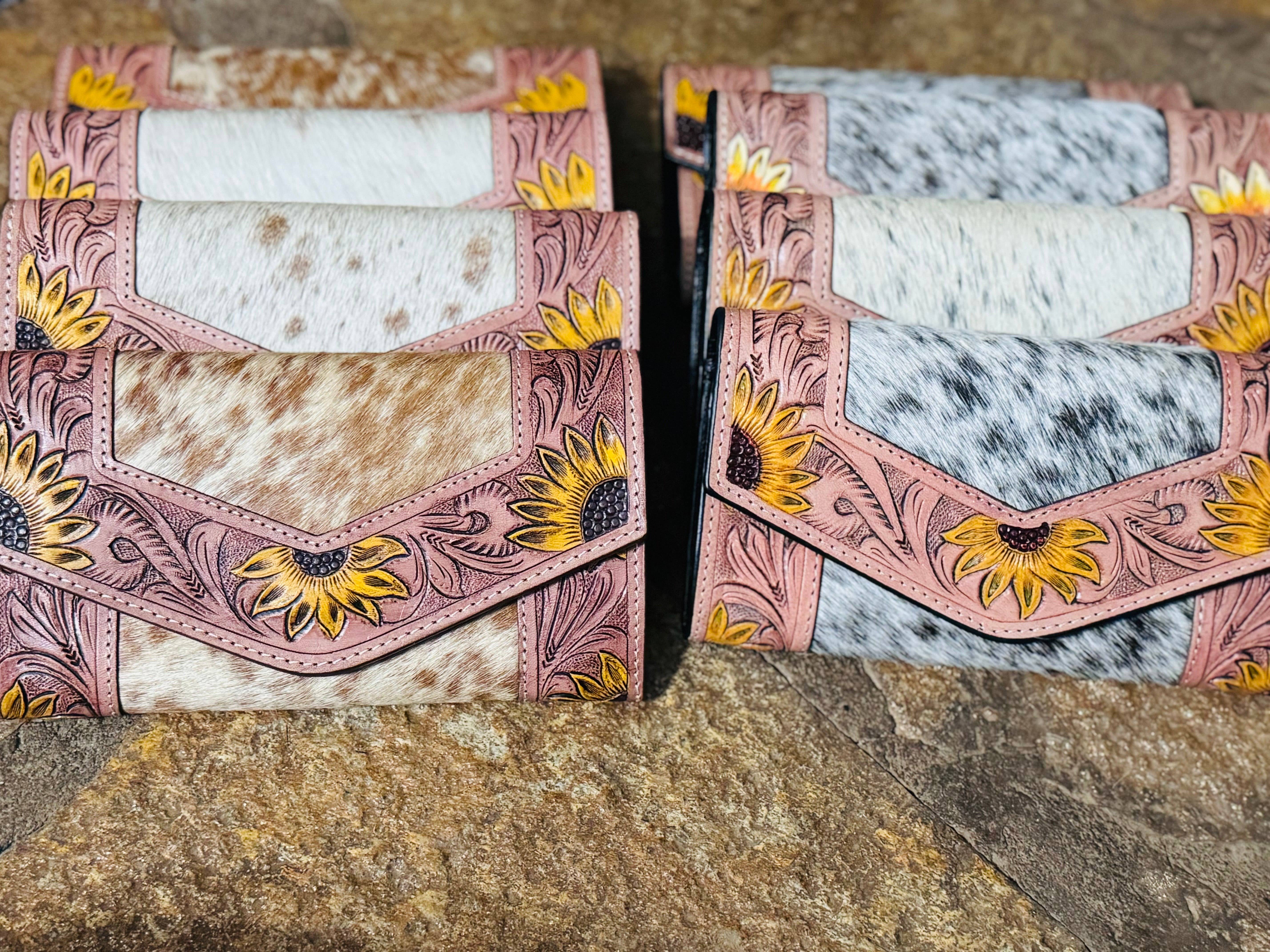 FRINGE & LUXE - Vendita all'ingrosso Portafogli - Donna - Portafoglio a fisarmonica girasole1