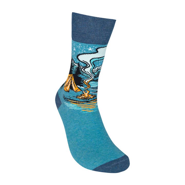 Funatic - About Face Designs - Nice Enough Merch Co - Wholesale Socks - Unisex - Adam Turman - Campfire Camping Socks | Funatic