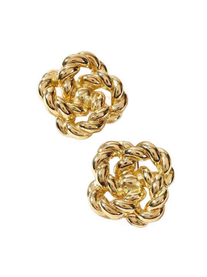 Pretzels Gold Earring for wholesale by Zephova