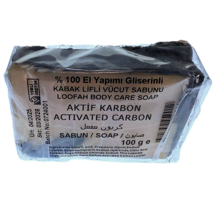 Paykoc Imports, Inc - Wholesale Bar Soap - VBosnali Exfoliating Loofah Soap – Handmade Goat Milk Bath Bar for Face & Body, Moisturizing & Invigorating Cleanse (Black Carbon)3