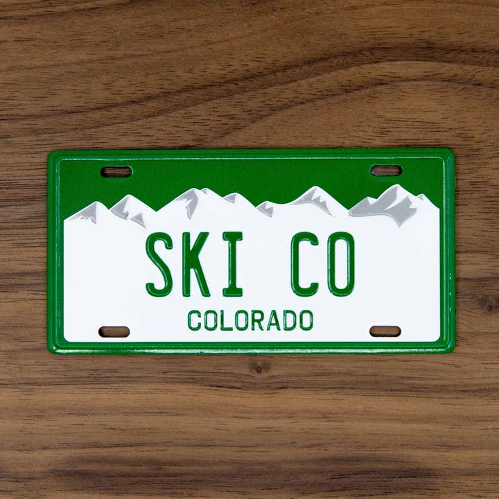 SKI CO - Colorado License Plate Magnet for wholesale by Ski House Games