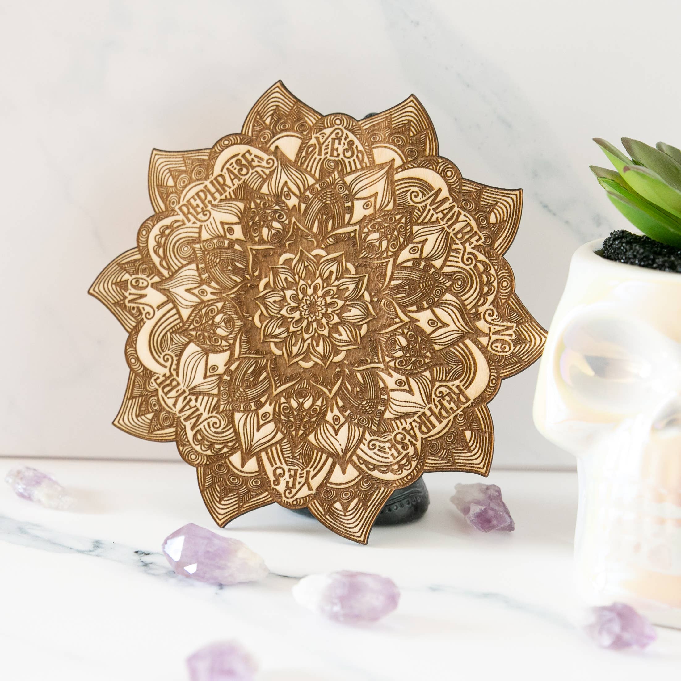 Ink and Flowers Designs - Wholesale Meditation Supplies - Mandala pendulum board1
