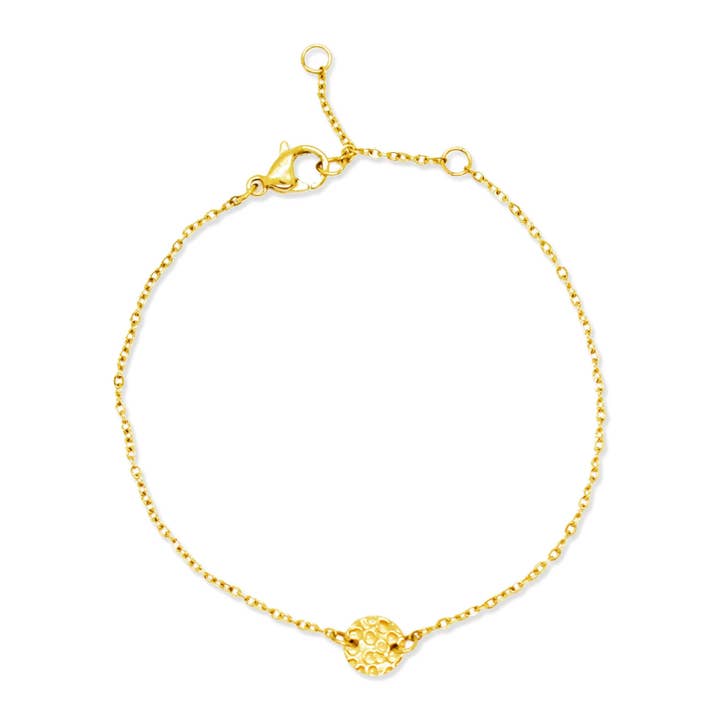 ZOE GOLD DAINTY DISC BRACELET for wholesale by MAI DESIREE