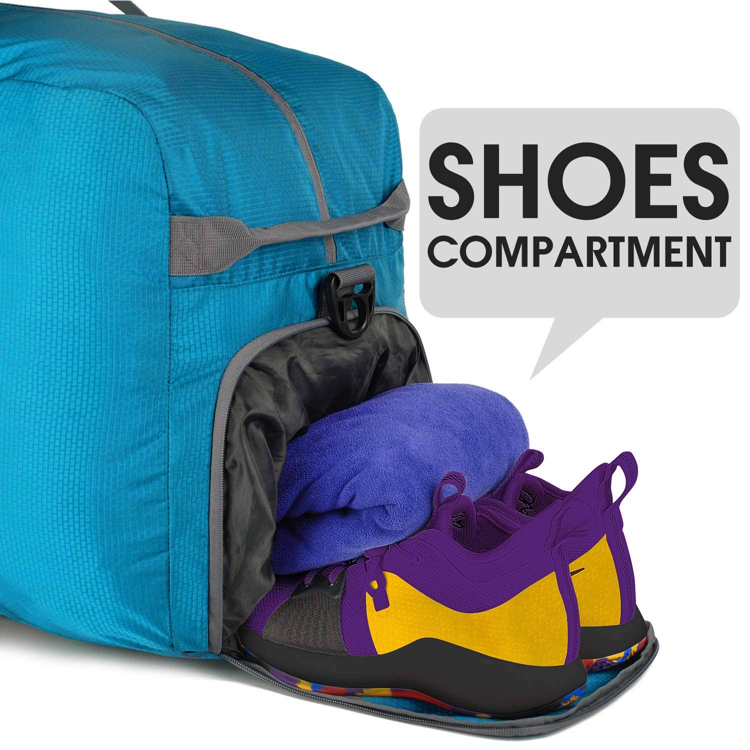 wandf – Saco de viagem - Unissexo por atacado – Mala de viagem Mala Multifuncional de Armazenamento Azul3