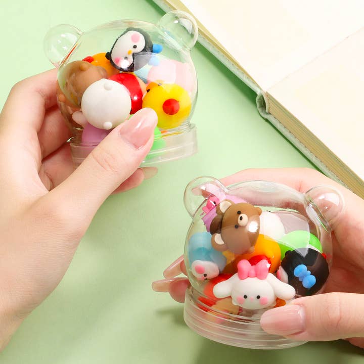 Mood Milano - Wholesale Eraser - Kids - HIGH-QUALITY 3D ERASERS SET OF 12 PCS IN ANIMAL BOWL