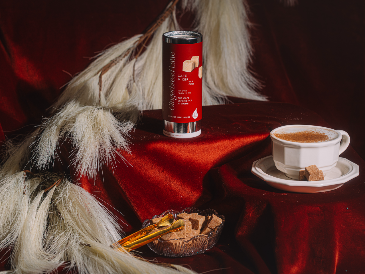 TEASPRESSA | LUXE Mixer Cube - Wholesale Drink Mix - Gingerbread Latte Cafe Mixer Tallboy1