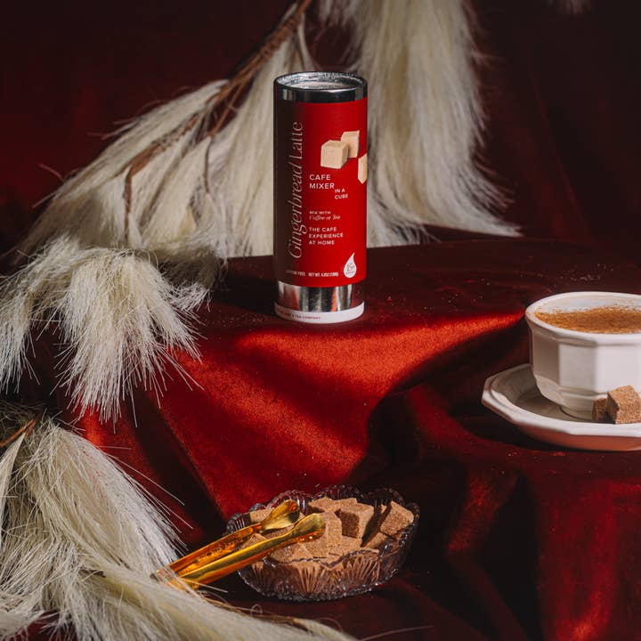 TEASPRESSA | LUXE Mixer Cube - Wholesale Drink Mix - Gingerbread Latte Cafe Mixer Tallboy1