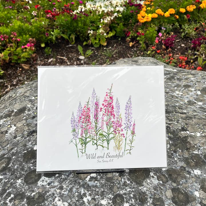Wild and Beautiful Lupine + Fireweed Art Print for wholesale by Sea Spray AK
