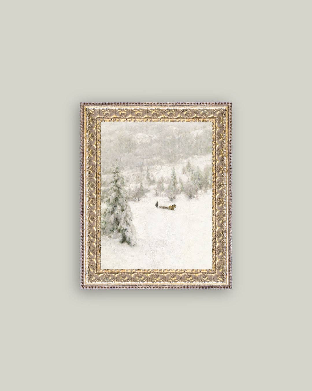 Petal Lane Home - Wholesale Art Print - Winter Landscape Framed Antique Art4