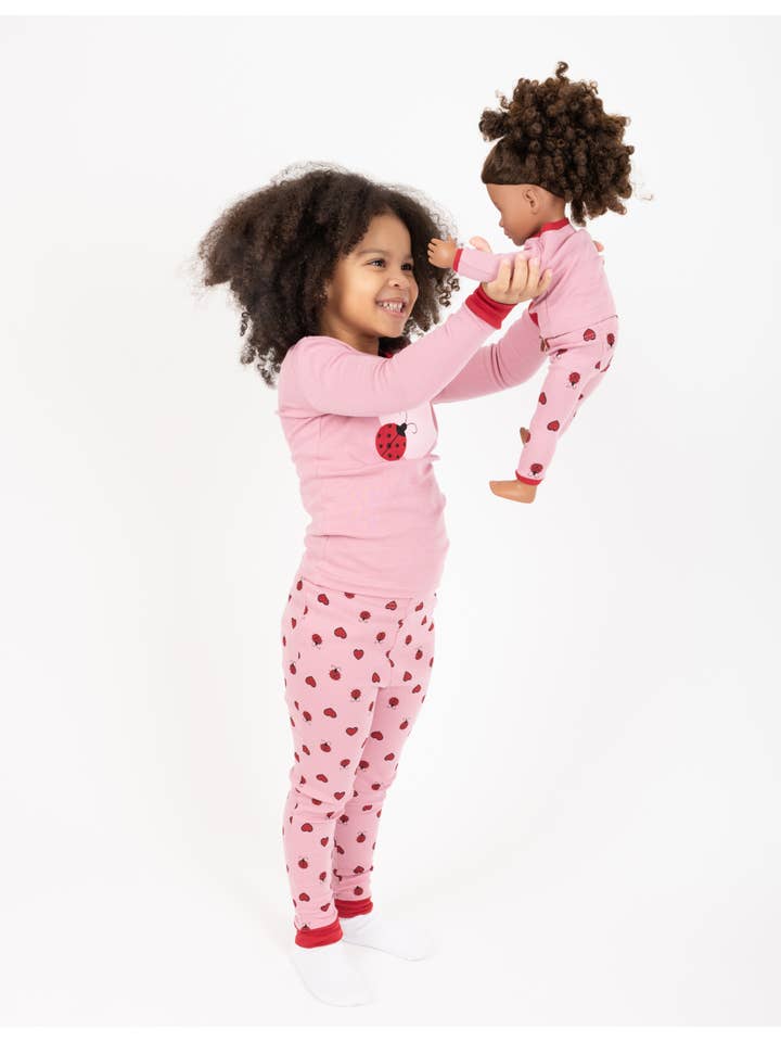 Leveret Pajamas - Wholesale Sleepwear Set - Kids - Kids Girl & Doll Cotton Pajamas31