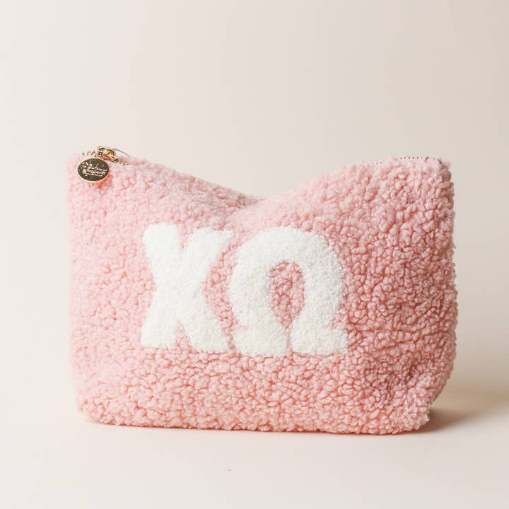 The Darling Effect - Wholesale Pouch - Women's - SORORITY SALE - Greek Letter Teddy Pouch - Blush14