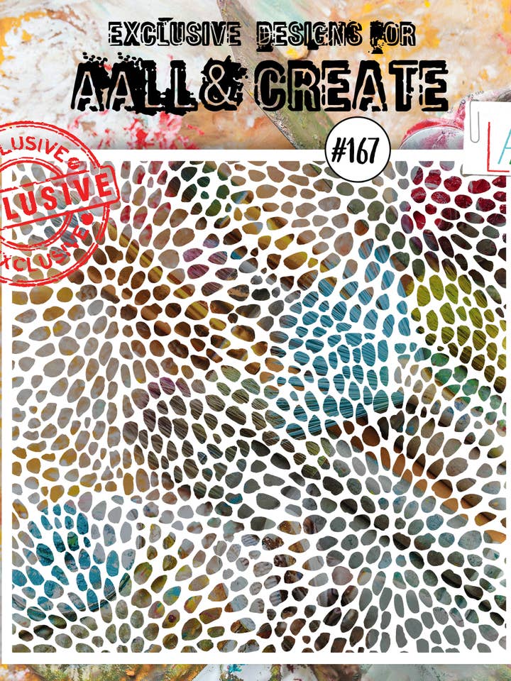 #167 - Stencil 15,2 x 15,2 cm - Sfere organiche per la vendita all'ingrosso da parte di AALL AND CREATE