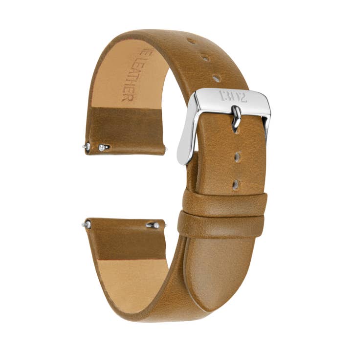 Cinturino per orologio da uomo: beige conciato al vegetale, 20 mm, 22 mm per la vendita all'ingrosso da parte di 1302 Watch Co.