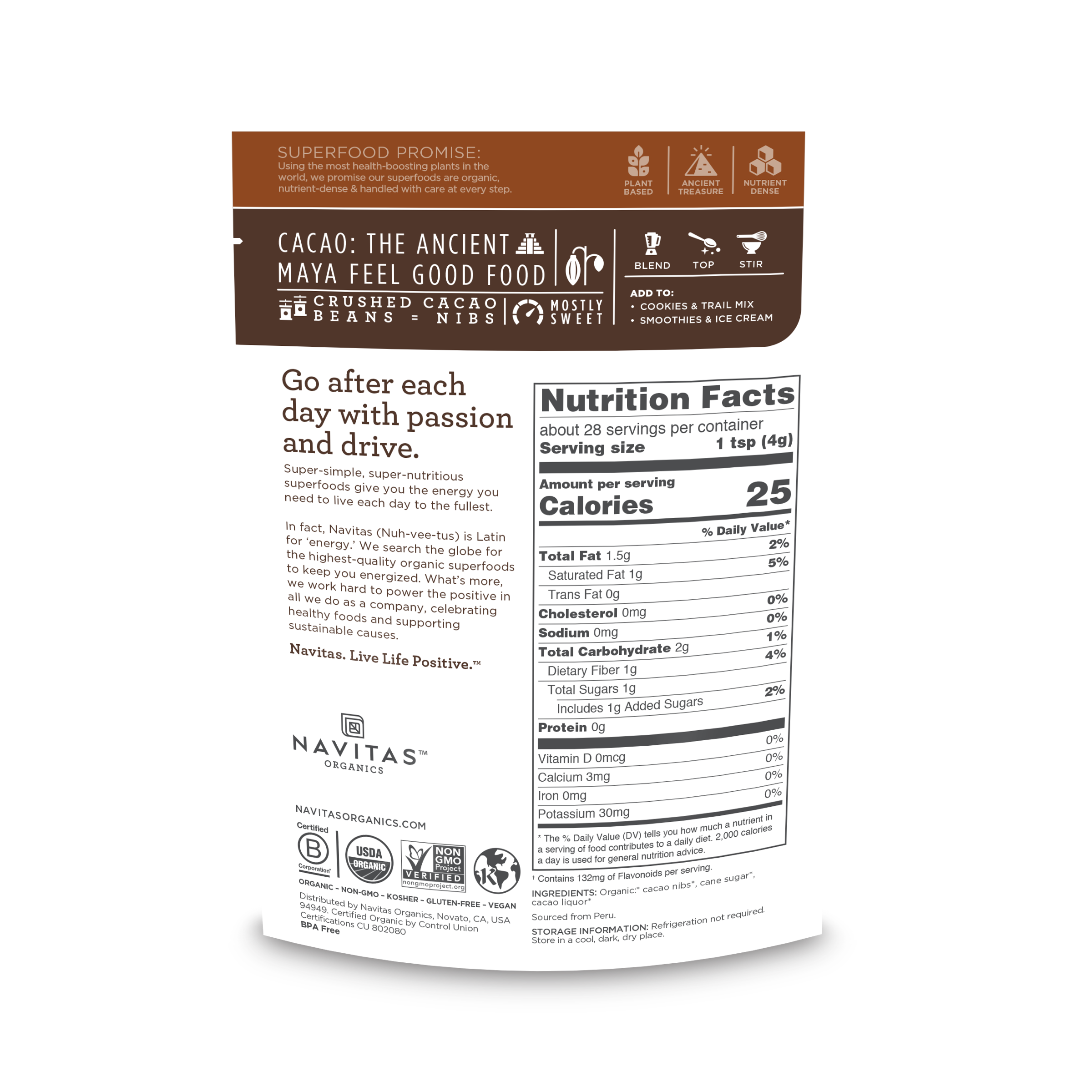 Navitas Organics - Wholesale Chocolate - Cacao Sweet Nibs1