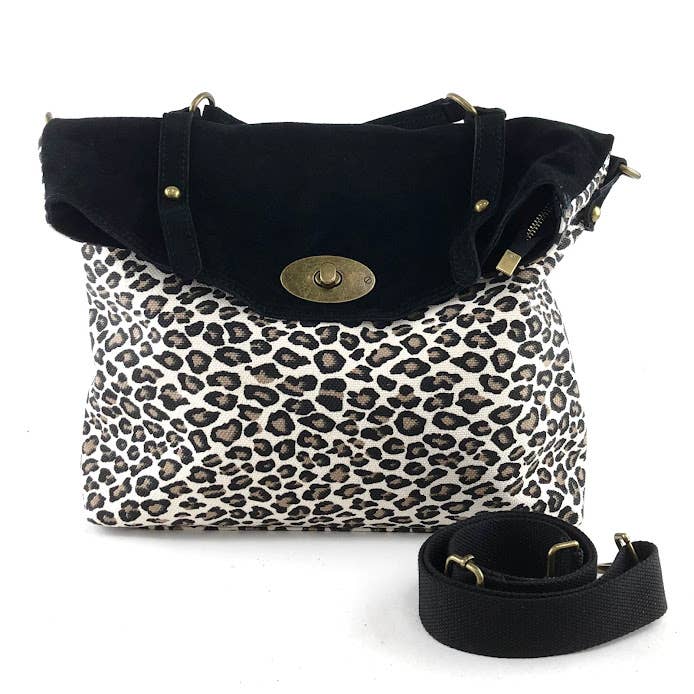 MILANO AMOUR - Wholesale Crossbody Bag - Unisex - LEONARDO CANVAS FANTASY CROSSBODY BAG1