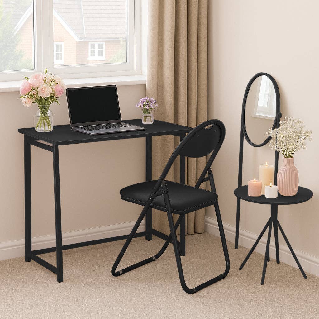 Rinkit Ltd – wholesale Desk set – Harbour Housewares Folding Space Saver Desk - Black1