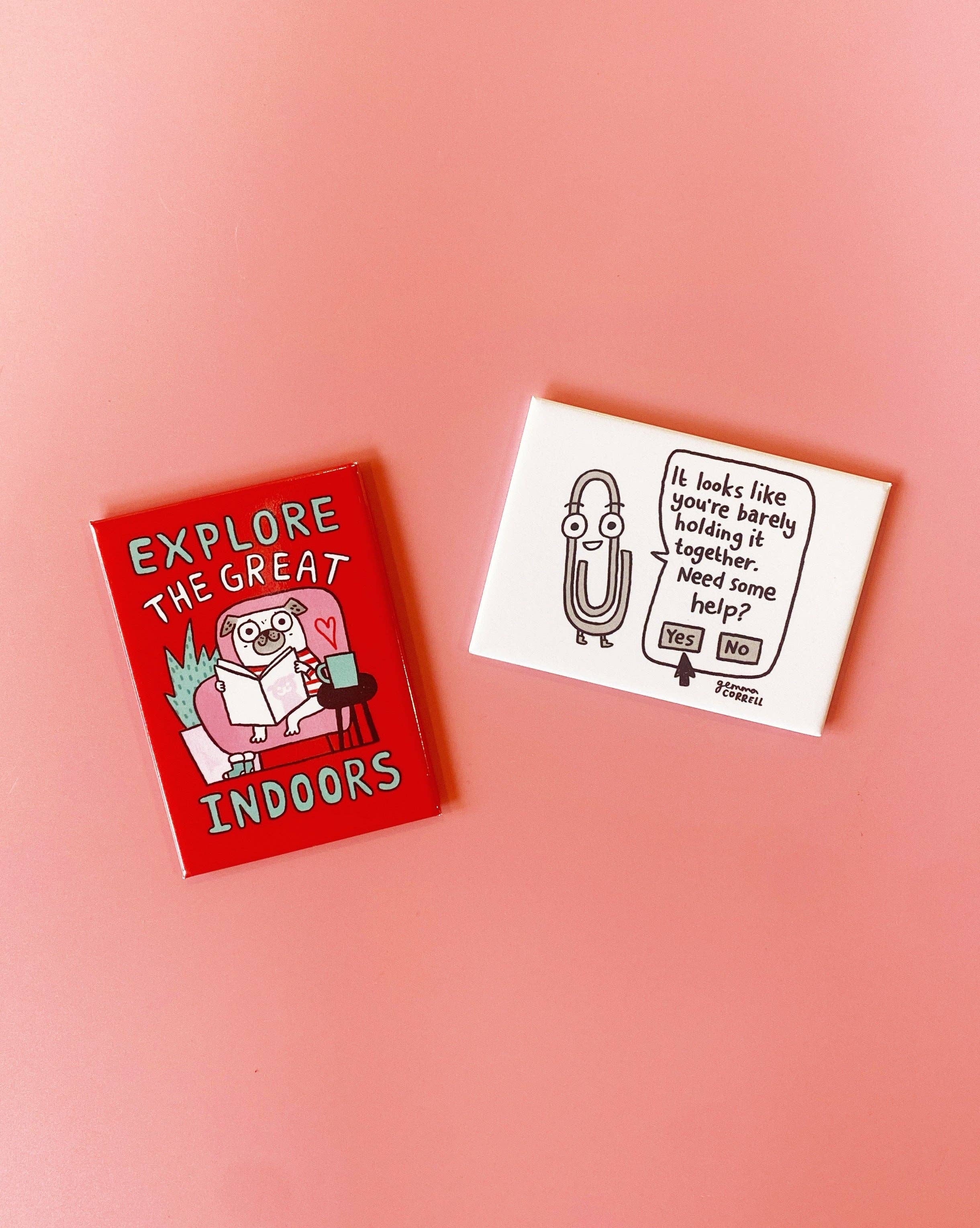 Badge Bomb – Íman por atacado – Gemma Correll - Íman Retângulo Clippy1