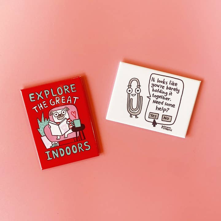 Badge Bomb – Íman por atacado – Gemma Correll - Íman Retângulo Clippy1