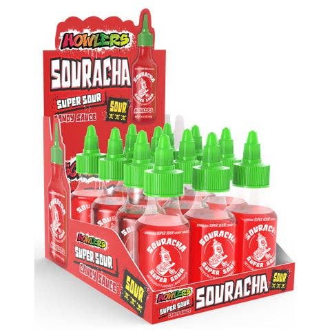 Grandpa Joe's Candy Shop - Wholesale Hot Sauce - Albert's Howlers Souracha, Super Sour Candy Sauce, 12ct