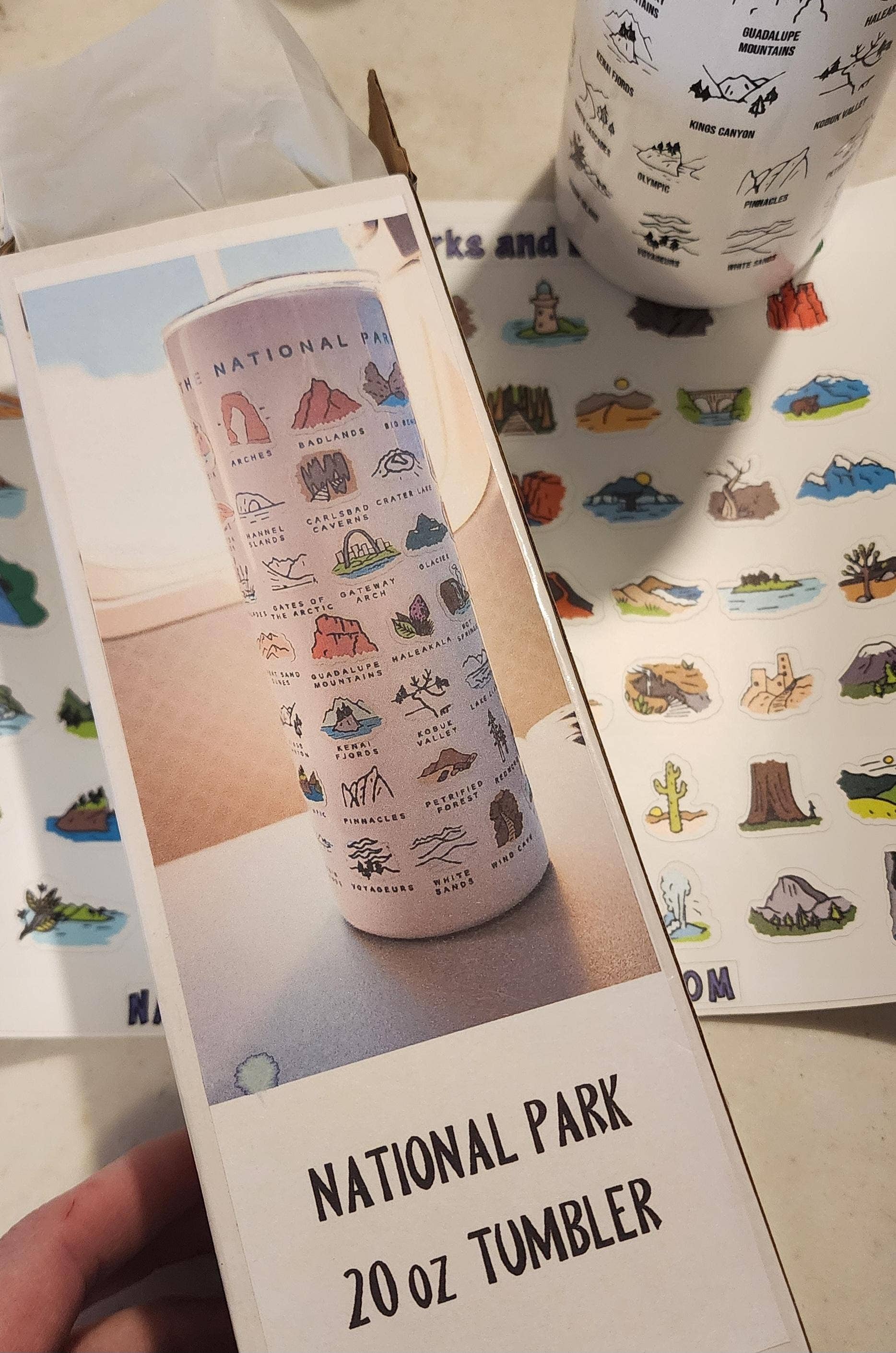 National Parks and Beyond - Wholesale Insulated Mug/Tumbler - National Parks Checklist 20 oz Metal Tumbler7