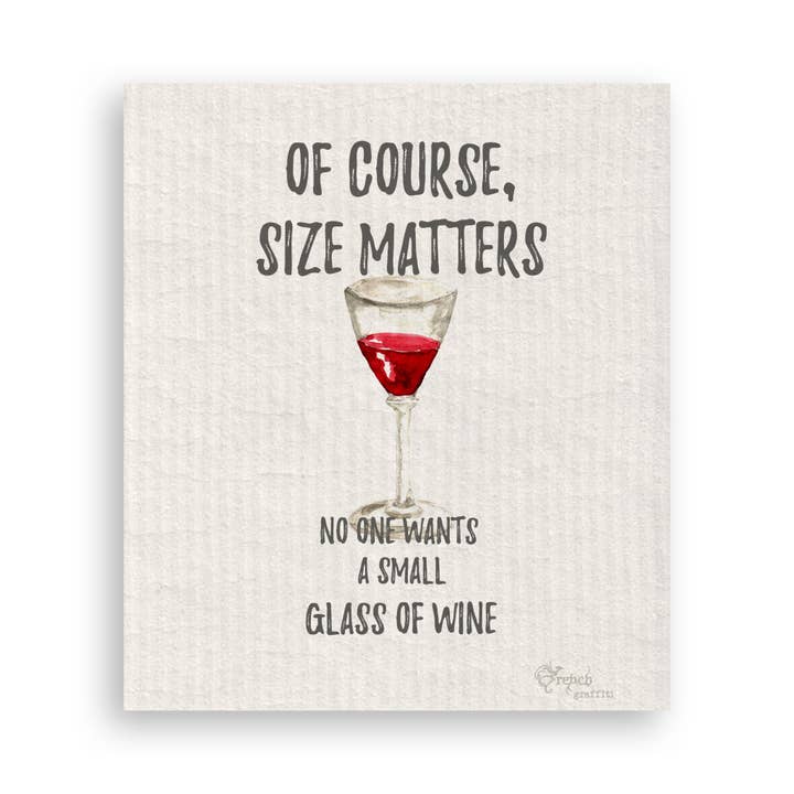 French Graffiti - Wholesale Tea Towel - Of Course Size Matters16