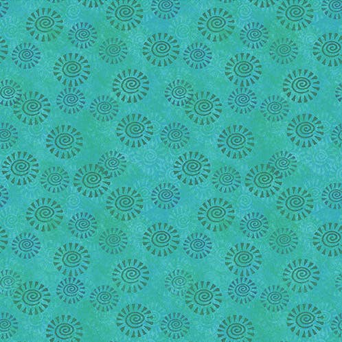 Océanie Geo au mètre - Turquoise pour la vente par Laurel Burch Studios