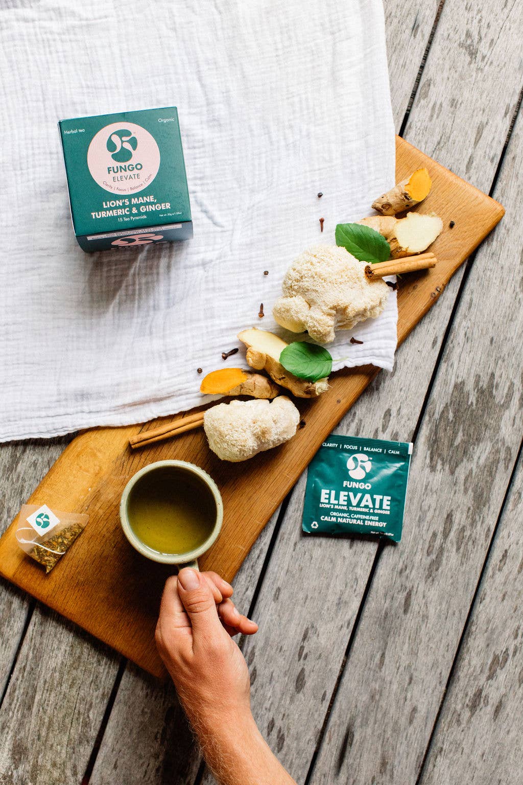 Fungo - Vente Thés santé/détox - Élévation Infusion Fonctionnelle aux Herbes, Thé au Champignon Crinière de Lion2