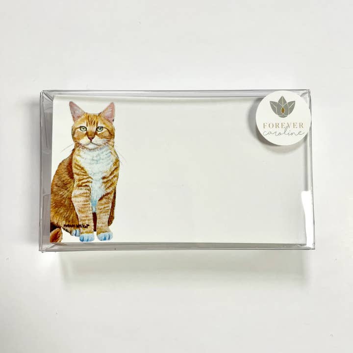 Orange Cat Tiny Cards | Pack of 60 "Love Notes" for wholesale by Forever Caroline LLC