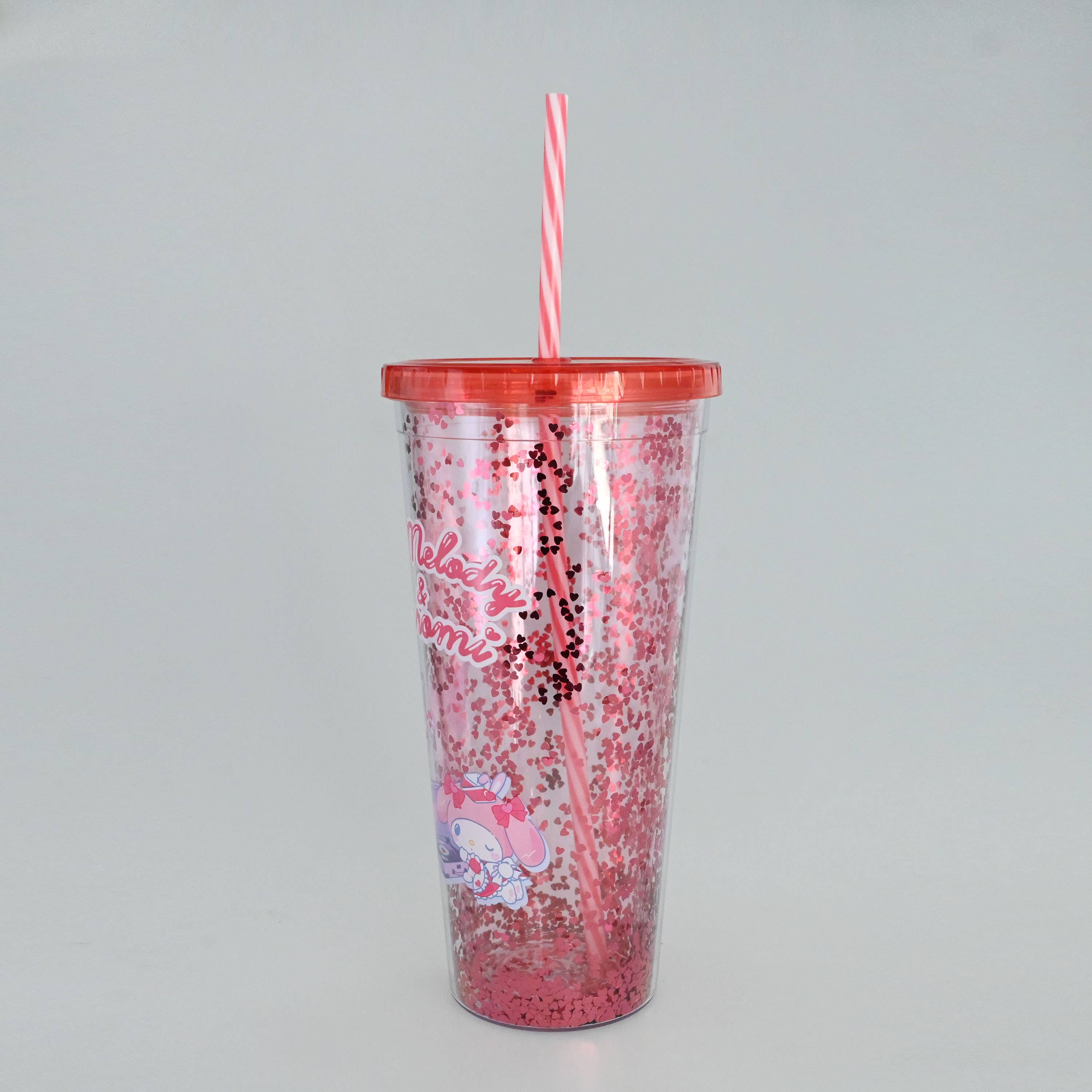 Silver Buffalo - Wholesale Drinking Glass/Cup - My Melody and Kuromi  32oz Confetti Cold Cup2