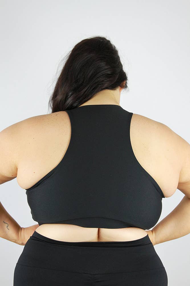 Rarr Designs - Wholesale Sports Bra - Women's - Matte Black Knot Plus Size Sports Bra2