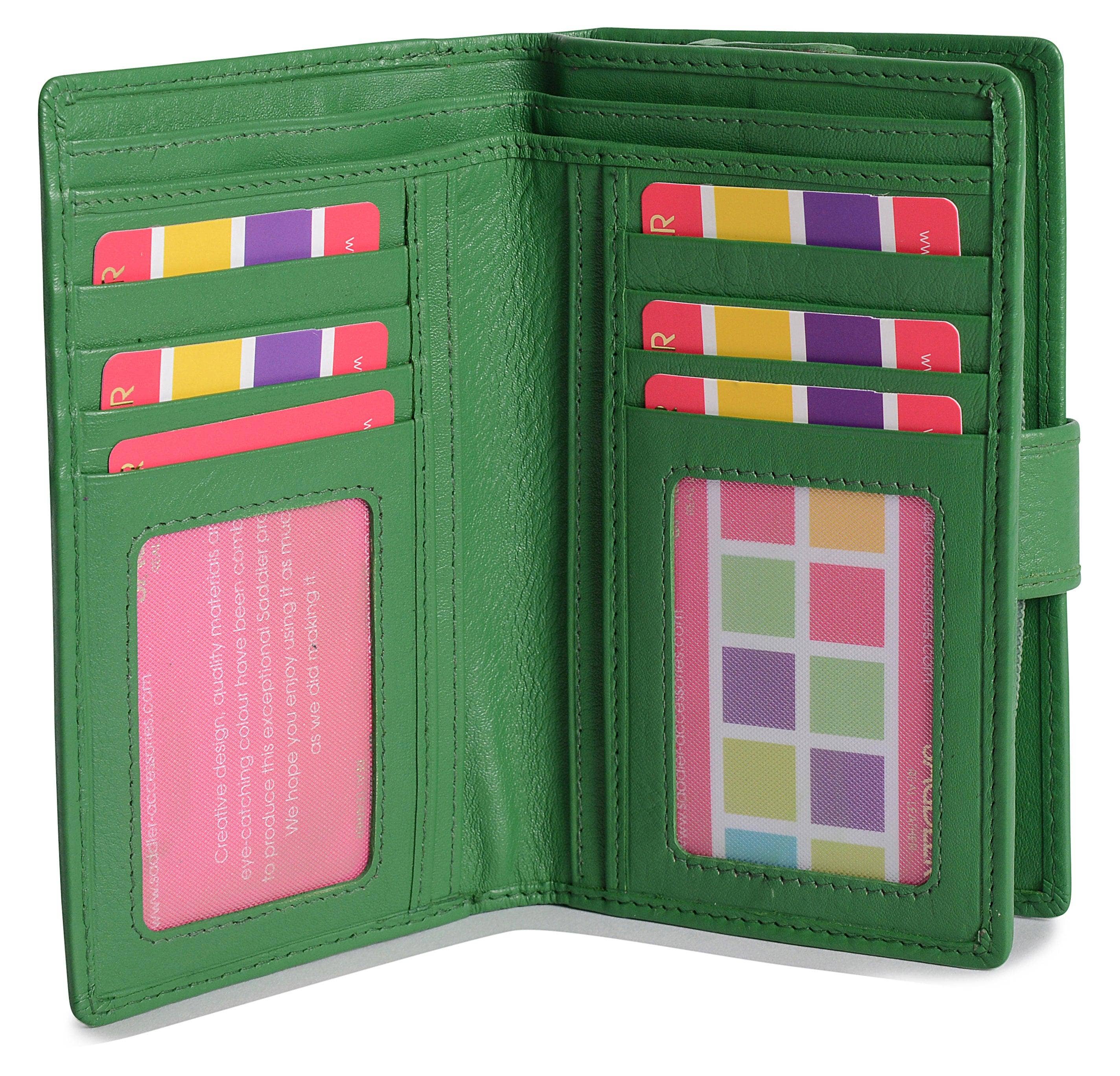 SADDLER - Wholesale Portemonnee - Dames - Middelgrote Leren Portemonnee "Holly" – Handgemaakt door Saddler | RFID Beschermd & in Cadeaudoos22