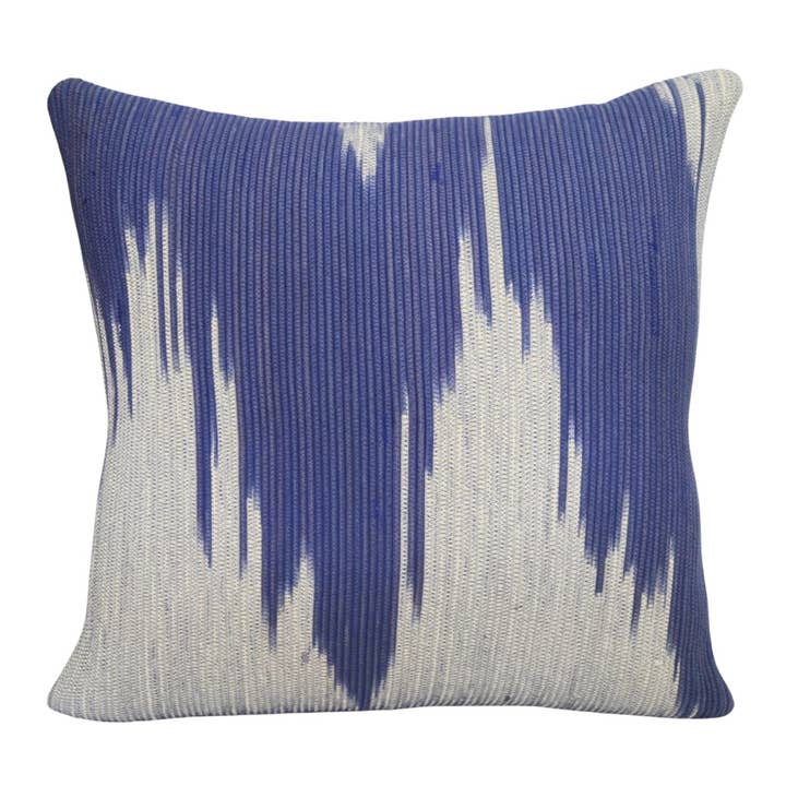 Scatter Cushion - Blue Ikat for wholesale by Mia Mélange