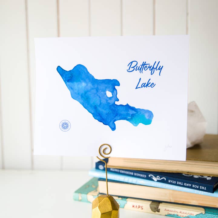 Butterfly Lake//Stampa artistica ad acquerello per la vendita all'ingrosso da parte di Heirloom Island