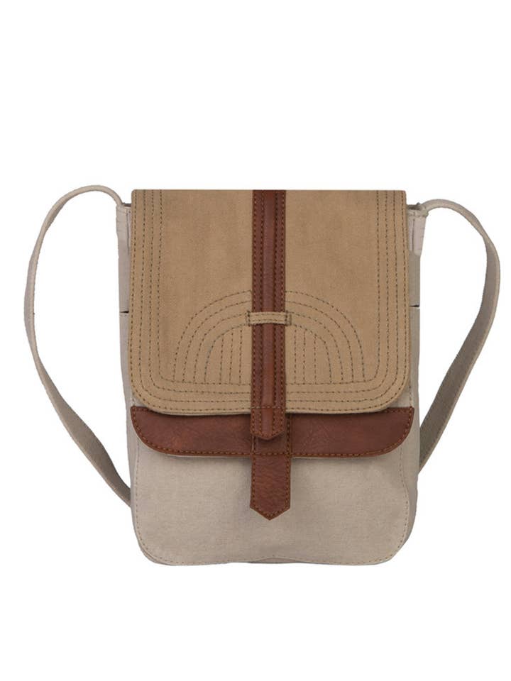 Oakley Goldenrod Up-Cycled Canvas Cross-body, M-5406 for wholesale by Mona B.