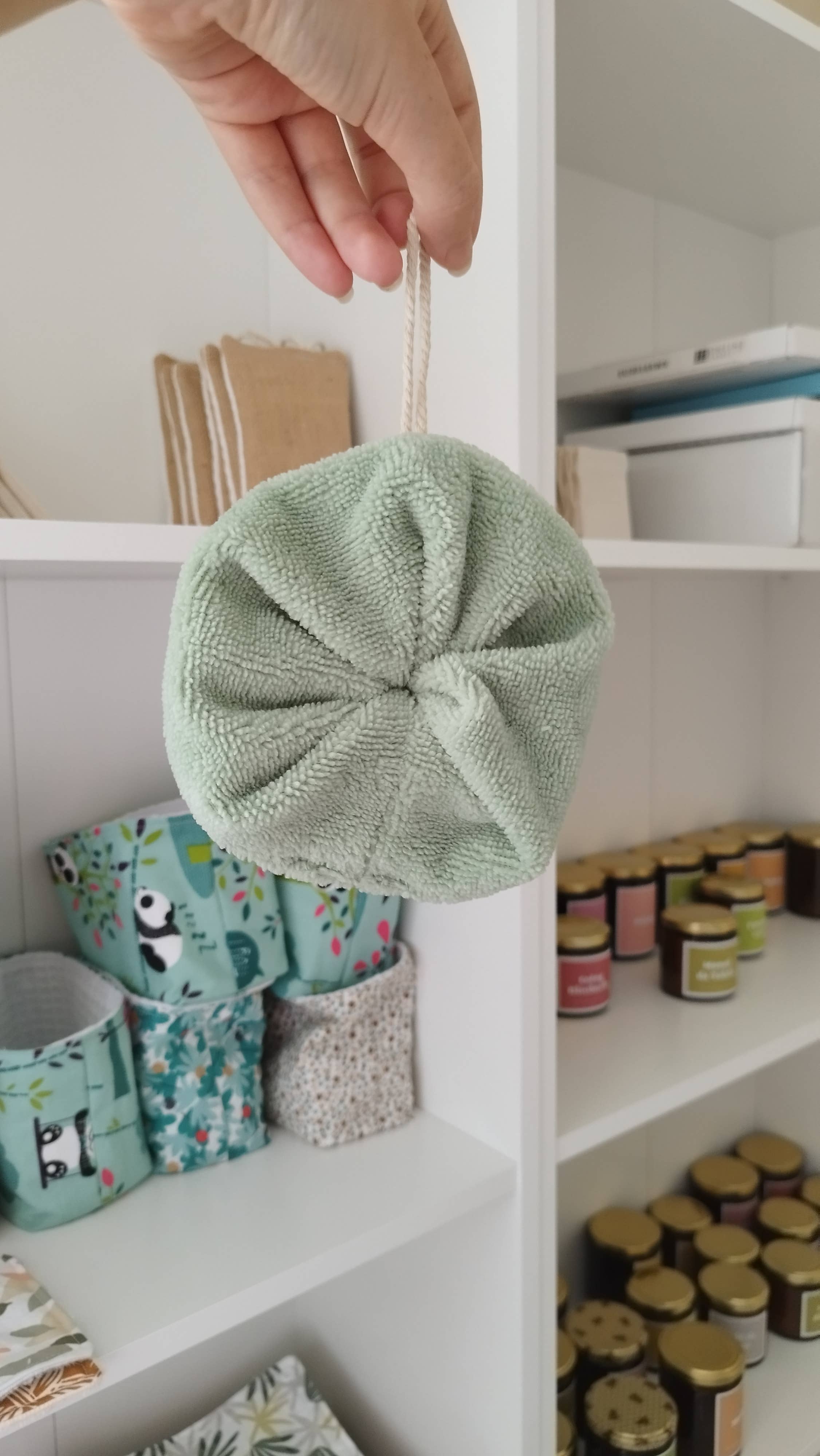 Maison Alice – Puff/esponja de banho por atacado – esponja de chuveiro de bambu natural9