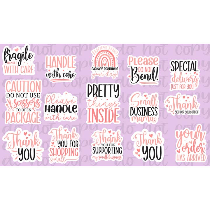 Autocollants - Emballage en polyéthylène, merci pour la vente par Hot Mess Apparel