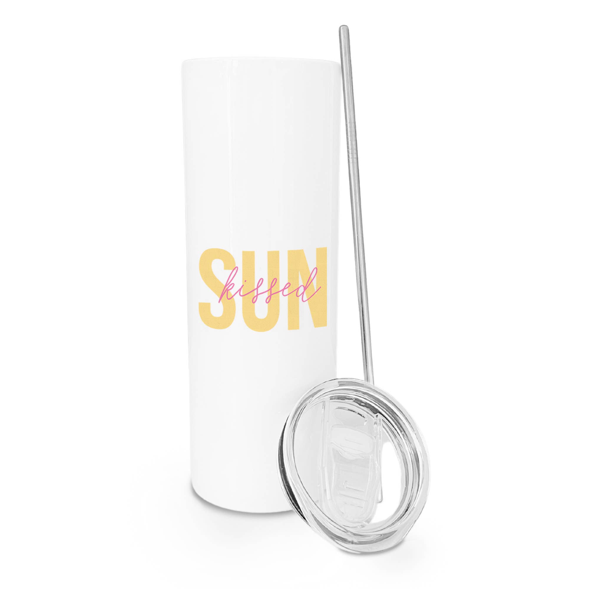 The Cotton & Canvas Co. - Wholesale Insulated Mug/Tumbler - Sunkissed Insulated Skinny Stainless Steel Summer Tumbler1