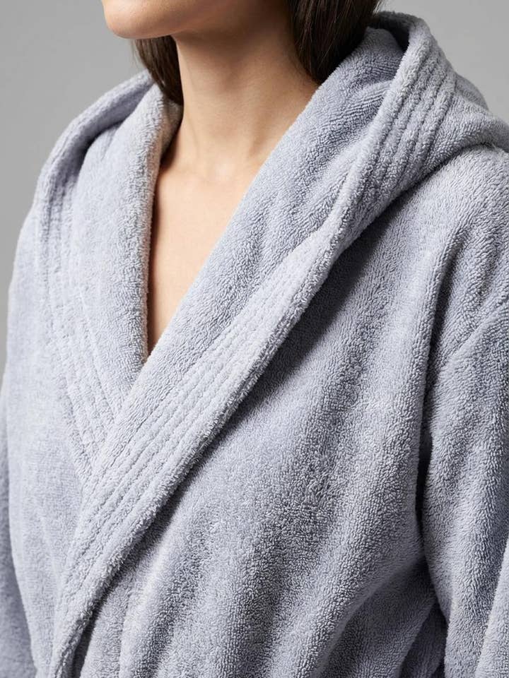 Ortum Life Premium Roupão Cinzento Claro com Capuz por atacado de Ortum Life