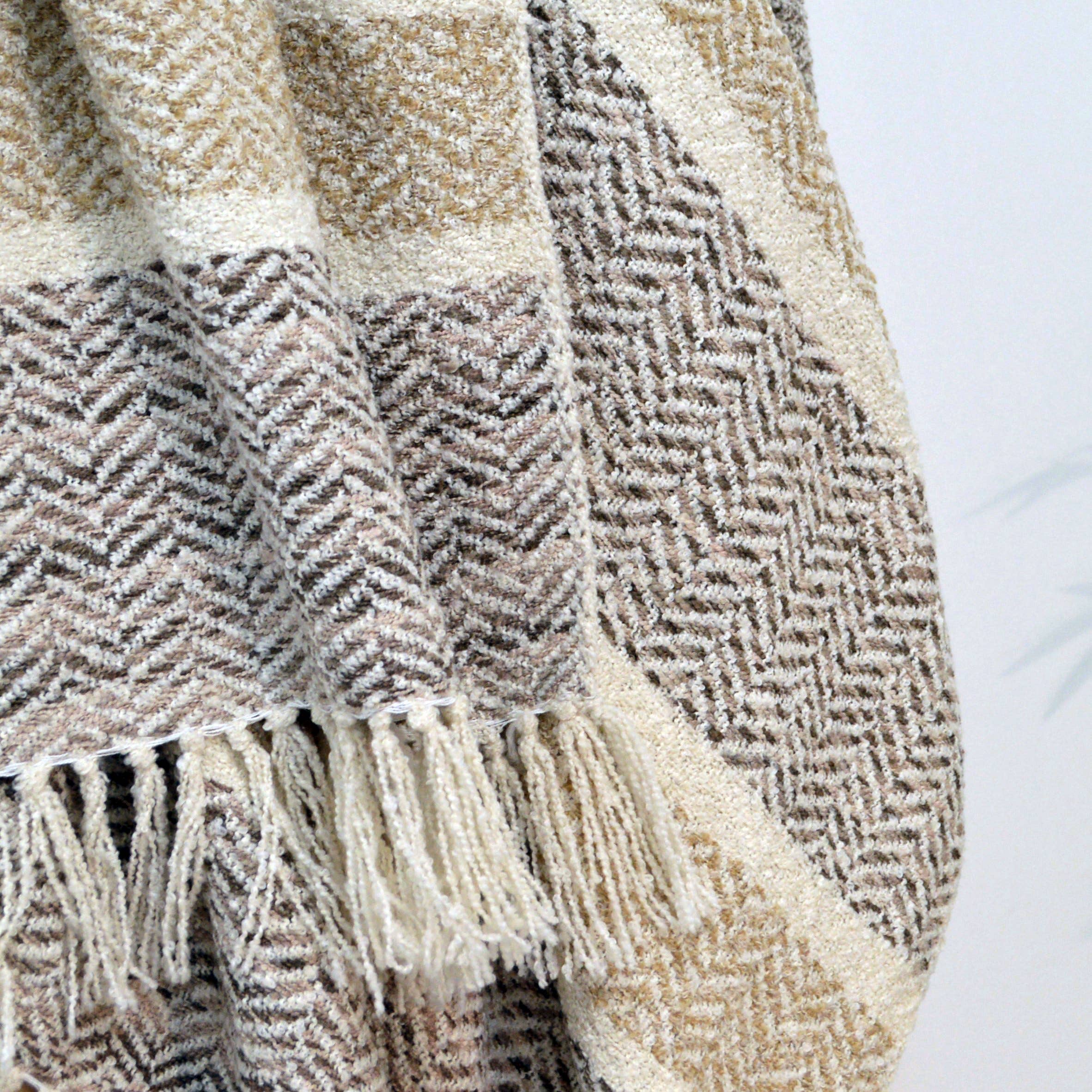 Allure Bath Fashions - Wholesale Throw Blanket - Savannah Herringbone Throw Blanket - 100% Recycled Materials1