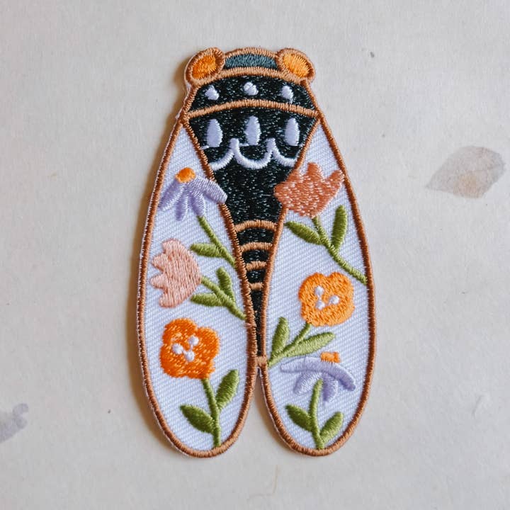 Justine Gilbuena - Wholesale Patch - Cicada Iron-On Patch (New Size 3” x 1.75”)1