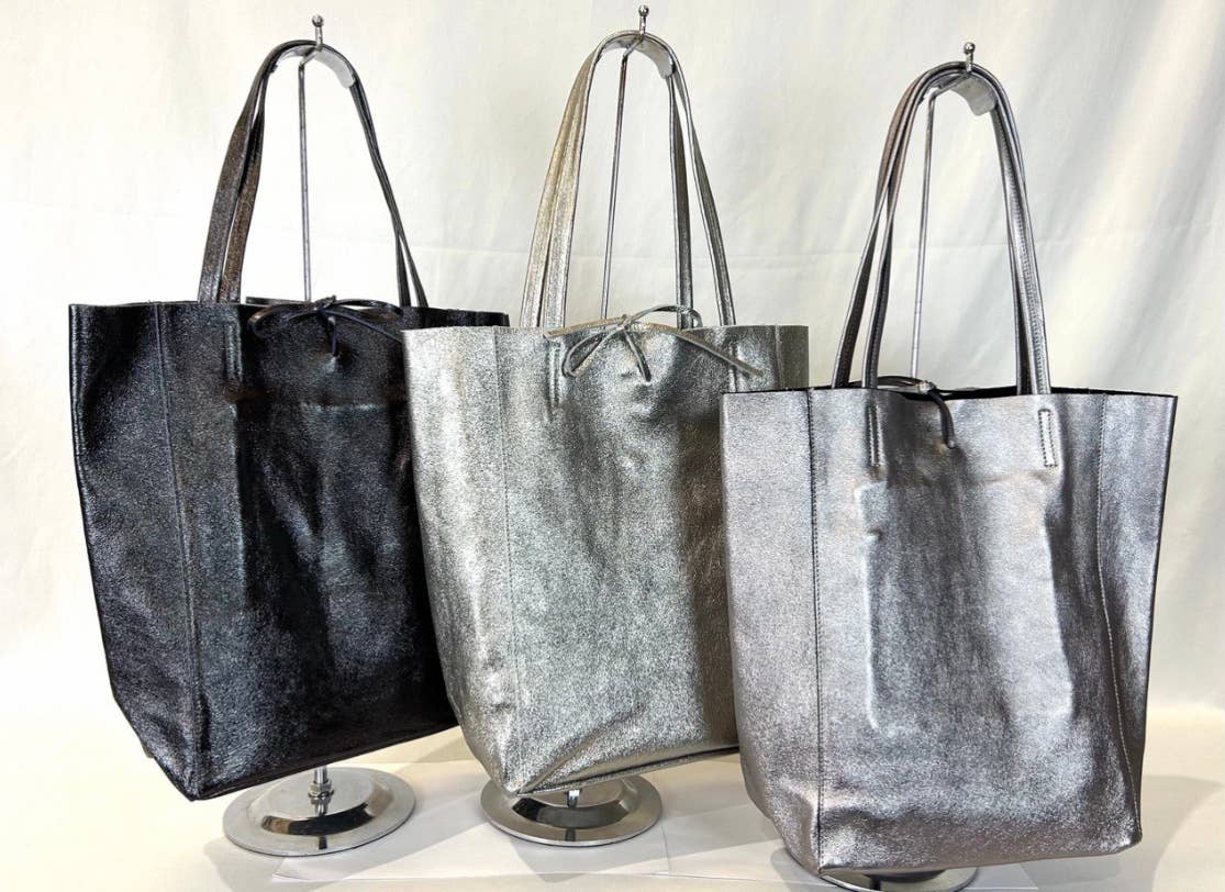 JIJOU CAPRI - Vendita all'ingrosso Borsa tote - Donna - Borse tote in pelle metallizzata primaverile italiana JIJOU CAPRI1