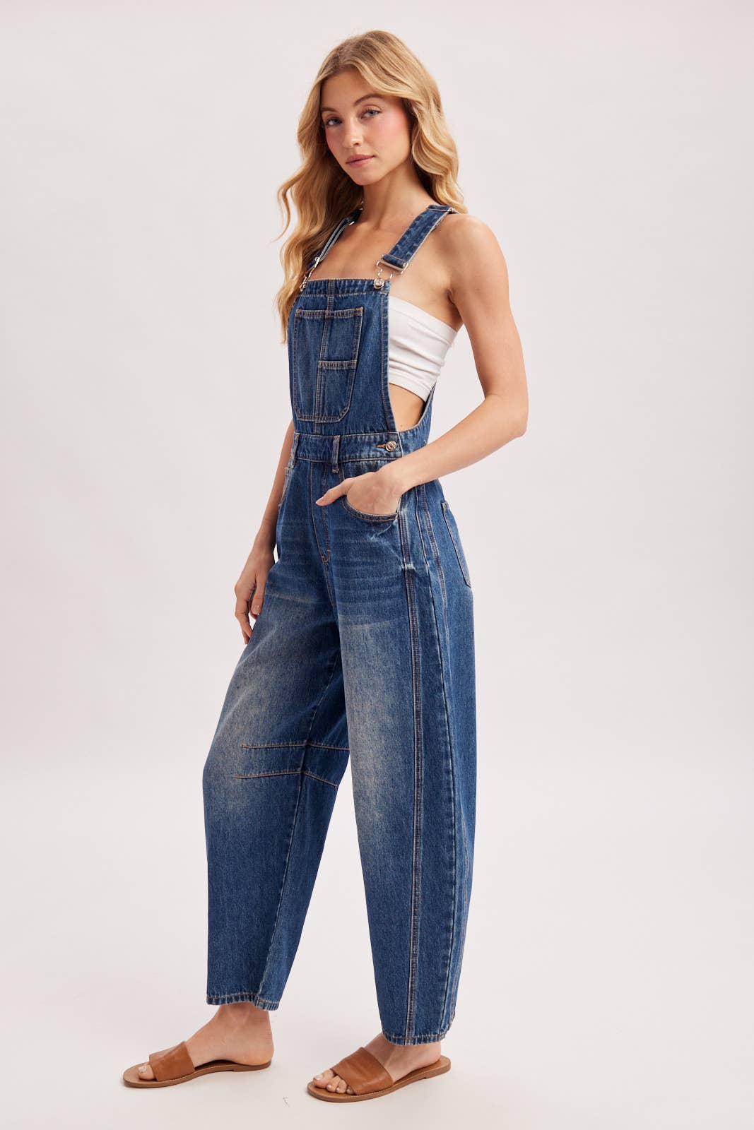 Bluivy - Wholesale Overalls - Women's - DENIM BARREL OVERALLS20