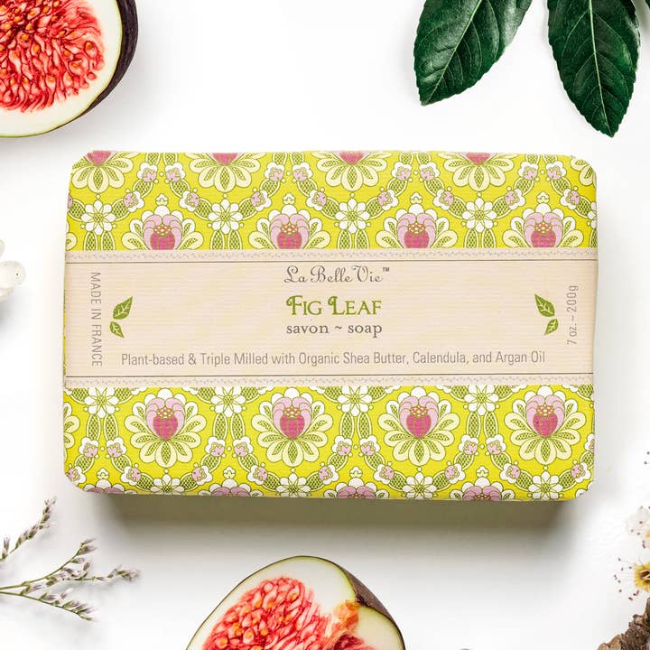 La Belle Vie Fig Leaf Soap - 7oz/ 200g for wholesale by Ton Savon Inc