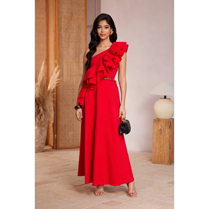 Solid Color Maxi Dress for wholesale by Chicways