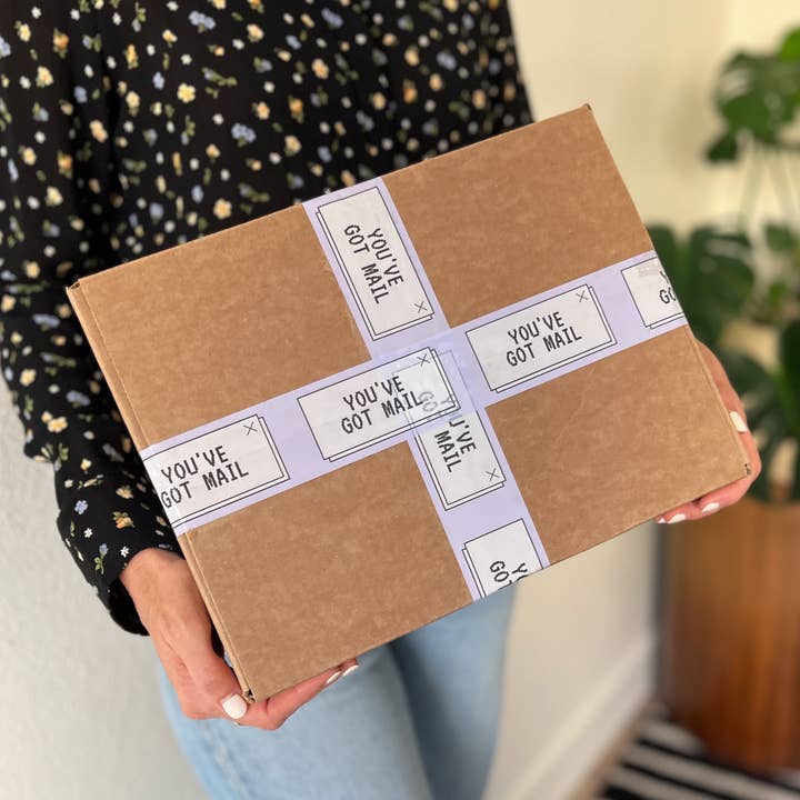 Shippy Tape - Wholesale Tape - "You've Got Mail" Shipping Tape - Purple/White